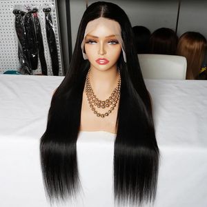 Peruki proste 13x4 koronkowe peruki przednie włosy dla czarnych kobiet, 150% gęstości brazylijskie dziewicze włosy koronkowe peruki z baby hai
