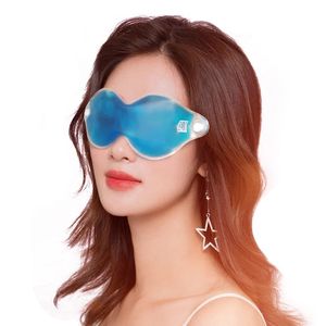 Gel Eye Mask Relieve trötthet Ta bort svarta ögonpåsar Kylande is Komprimer Sovmask Sovmasker med gelögon Massage 231227