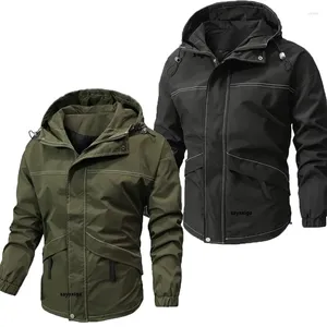 Jacket Jacket Men Jacket Militar Tactical Man Coat Zipper Cargo Outdoor Compolado Outwear Windbreaker Tops 2024 Men Roupas