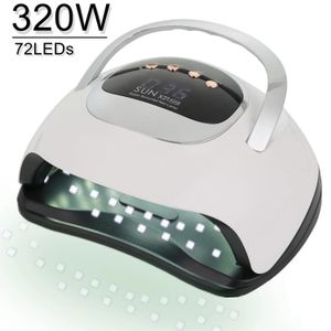 320W Güneş x21 Maksimum tırnak kurutma makinesi 72 LEDS UV LED lamba Çiviler için LED lamba Cille Kürleme Manikür lambası 10/30/60/99s Zamanlayıcı LCD Ekran 231227