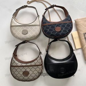 Designer clássico Ophidia Bolsas Half Moon Women ombro Bolsas de Crossbody Bolsa Tote Shopping Mensageiro Cruzada Bolsa Vintage Bolsa de Moda de Moda Bolsa Luxo