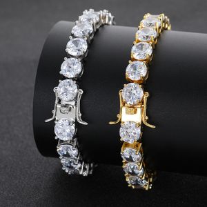 CZ diamond tennis bracelet for women stainless stell plated silver inlaid 1 row diamond 3-8mm width chain bracelets rapper hip hop mens designer jewelry gift for girl
