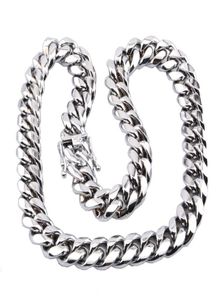 Hochwertige Miami Cuban Link Chain Halskette Hip Hop Gold Silber Halsketten Edelstahl Schmuck 9175717