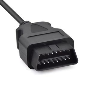 Automotive OBD2 Extension Cable 16Pin/Pin hane till kvinnlig anslutning Adapterkabel 1,5 m 16 Kärnan Fullt driven