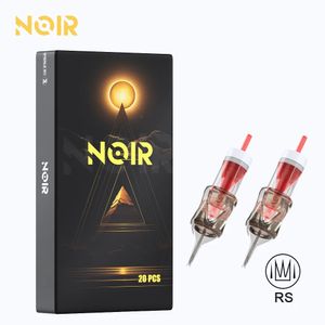 20pcs NOIR RS Cartridge Tattoo Needles Sterilized Disposable Round Shader Permanent Makeup Machine Rotary Tattoo Pen Supplies 231227