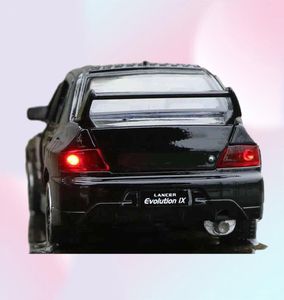 Modello di corse in lega Mitsubishi Lancer Evolution IX 9 Scala 132 Mie Cast Car Toy Car Series Children039s Gifts5594910