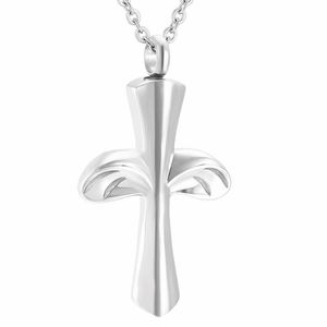 Collana con urna crematoria Croce in acciaio inossidabile Cenere Ricordo Gioielli commemorativi Collana con ciondolo urna crematoria Collana unisex con gioielli in frassino268W