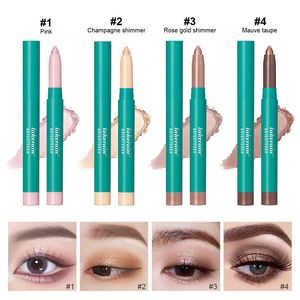 Eye Shadow Highlighter Pen Pink Pearl High-gloss Brightening Glitter Eyeshadow Stick with Sharpener