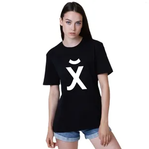 Homens Camisetas Russo Hieróglifo Mulheres T-shirt Engraçado com Impressão Camisa de Algodão Unissex Verão Gota Manga Clássico Boutique
