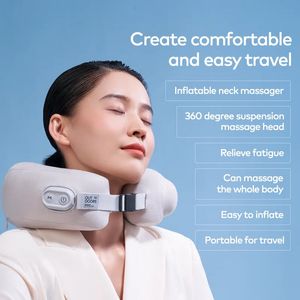 Automatisk Air Bag U-formad massagekudde bilmonterad hemresor bärbar nackmassager automatickneading cervikal ryggrad mas 231227