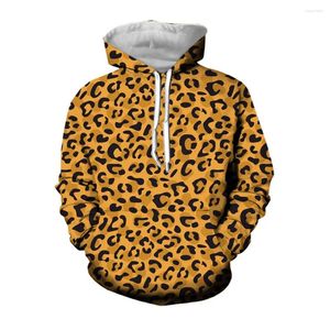 Herrtröjor jumeast 3d estetiska kläder leopard tryck herr mode casual streetwear överdimensionerade hoodie män kläder bekväma rockar