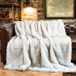 Bettdecken-Sets Battilo Kunstfelldecke für Bett Luxusdekor Blanke Superweiche Fuzzy-Decken Winter Warm Gemütlicher Überwurf 230801 Drop Dhmvb