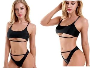 Wear 2019 Yeni Kadın Leopar Baskı Çok Boyunca Bikini Yüzme Takımı Askıda Yüzme Takımı ve Şerit Ayrımı, Mayo Flexibl