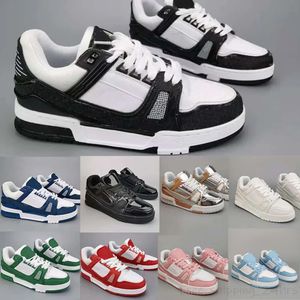 Box with Designer Sneaker Virgil Trainer Casual Shoes Calfskin Leather Abloh White Green Red Blue Let Ely Purse Vuttonly Crossbody Viutonly Vittonly