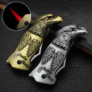 Creative Metal Eagle Head Portable Windproof Torch Igniter Butane No Gas Lighter Outdoor Barbecue Kitchen Cigar Gift for Men