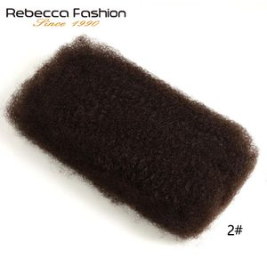 Массовые волосы Bulks Rebecca Fashion Peurvian Non Human Hair Afro Kinky Curly Bulk Extensions Плетение волос Дреды Вязание крючком Bulks 3PCSlot