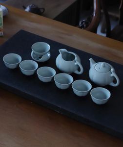 Set da tè Ruxingtang Cina Ru Porcellana Patrimonio immateriale nazionale Pentola di anguria Set da tè Teiera in ceramica Tazza da tè Regali aziendali