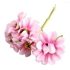 Flores de casamento buquê de buquê artificial rosa rosa seda falsa FLORS FLOR FLOR DIY Home Garden Party Decoration Acessórios