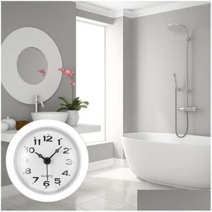 Настенные часы 1 шт. часы для ванной комнаты водонепроницаемые присоски подвесные противотуманные часы доставка домашний садовый декор Dhn6J