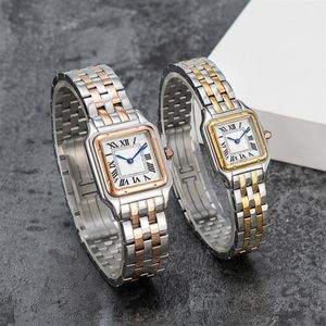 Gli orologi da coppia di moda sono realizzati in acciaio inossidabile importato di alta qualità al quarzo da donna elegante tavolo con diamanti nobili 50 metri di acqua2438
