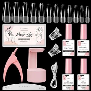 Makartt Gel X Nagel Kit UV Nagelkleber 15ml Sargsäle-Tipps mittelgepackt weich