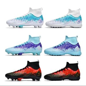 Men Soccer Shoes Grass TF/FG Football Boots Indoor Soccer Shoes Futsal Kid Football Sneakers Ultralight Training Long Spikes