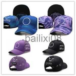 Kapaklar Top Caps 2023 Yeni Açık F1 Ring Araba Şapkası Beyzbol Kapağı Pamuk İşlemeli Nefes Alabaş Kafes Snapbk Damla Nakliye J230807