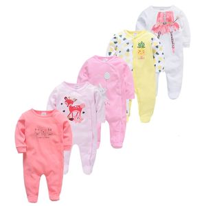 Honeyzone 5pcs Baby PaJamas Girl Boy Pijamas Bebe Fille Bawełna oddychająca miękka ropa śpioche PJias Pajama 231226