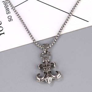 Designer Ch Cross Luxury Chromes Pendant Necklace European American Fashion Hip Hop Mens Titanium Steel Womens Style Boat Anchor Heart Neckchain Sweater Chain Dbi9