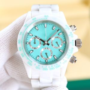 Ny high-end Men's Casual Watch Ceramic Mechanical All rostfritt stål Automatisk mekanisk rörelse Sports Watch Gift