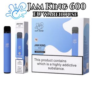 Jam Kralı 600 Puf Bar Elf Bar Vape Kalem Einweg Vape Vapes Tek Kullanımlık Puf Suyu Tadı 2ml 20mg Önceden Poko Vape 550mAh Pil Vapers Kristal Vape Kalem Toptan