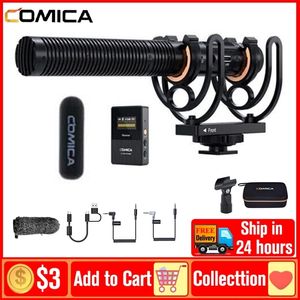 Comica CVM VM30 VM30 2 4G беспроводной микрофон S пистолет для DSLR-камеры, смартфона, ПК, прямая трансляция, запись подкастов 231226