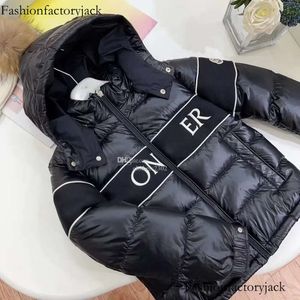 Hoodis Kids Coats Kid Hooded Baby Down 코트 자수 편지 소녀 소년 재킷 착용 가능한 고급 의류 fasion 100% 거위 다운 충전물