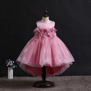 Girl Dresses Annabelle Flower Dress For Kids Round Neck Appliques Bridesmaid Baby Christmas Weddings Birthday Party