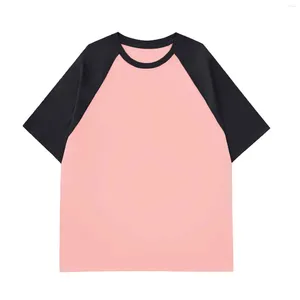 Men's T Shirts Men Stitching Color Contrast Tees Valentine'S Day Solid Crewneck Raglan-Sleeves T-Shirts Lovers' Casual Daily Wear