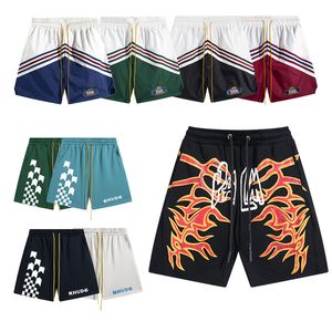Rhude Men's Shortsデザイナー通気性夏のファッションスポーツハイストリートビーチショーツユースバスケットボールスポーツ高品質のショーツ