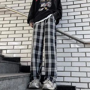 Men's Jeans Plaid Casual Pants For Men And Women Korean Version Of The Trend High Street Handsome 2023 Autumn Winter Ins