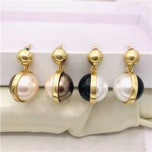 Round matching color earrings Europe and the United States fashion personality vintage do old earrings female 231227