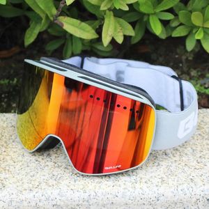 Magnetic Double Layer Polarized Lens Ski Goggles Anti-fog UV400 Snowboard Skiing Goggles for Men Women Ski Glasses Eyewear 231227