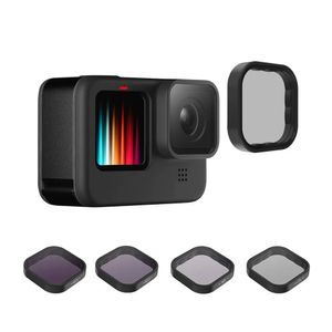 TELESIN ND8 ND16 ND32 CPL Conjunto de filtro de lente Estrutura de liga de alumínio para Hero 5 6 7 9 10 11 12 Action Camera ND Accessoreis 231226