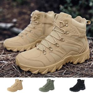 Botas militares masculinas de combate ao ar livre, botas táticas para homens, antiderrapantes, para motocicleta, escalada, caminhada, sapatos militares 231227