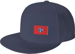 Бейсбольные кепки Кепка с плоскими полями Snapback для мужчин - Регулируемая бейсболка с принтом флага штата Теннесси