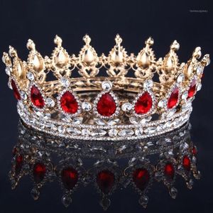 Crown Hair Accessories Barock Royal Tiara Crown Rhinestone Super Queen Wedding Bridal Gift for Women1258V