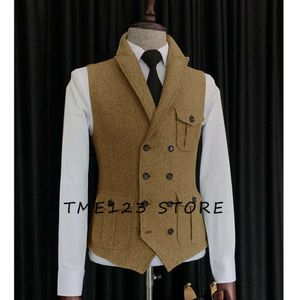 Traje moda com lapela xadrez com peito único com coletes com negócios de bolso casual colete formal tops para roupas masculinas