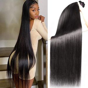 Wefts Straight 3/4PC Human Hair Bundles Double Weft Hair Extension Raw Indian Remy Hair 100g/Pc,12A Grade Natural Color