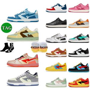 Nowe sapestask8 męskie buty damskie designer damski sta niski sneaker Court Nigo kąpiel małpy platforma buta męska czarna sk8 skórzana skórzana zielone trenerzy kobiet