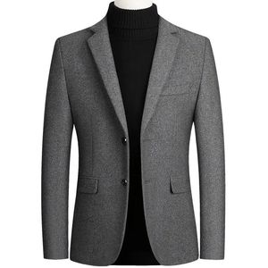 Kurtki mężczyzn jesienne i zimowe zagęszczone wełniane wełniane kurtka dla męskiej wełnianej kurtki wysokiej jakości krótki wełniany płaszcz 231226