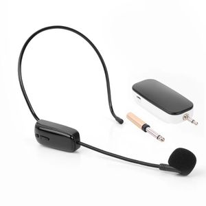 Högtalare UHF 630696 MHz trådlöst headset Kapacitivt mikrofonmic -system med mottagare för högtalarens ljudutrustning 3.7V Batteri 450mAh