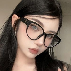 Sonnenbrillenrahmen Cat Eye Form Brillen Frau Koreanischer Modestil Damen Brillengestell Verkauf Stilvolles weibliches Glas