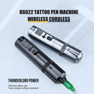 Maskin JZ Tattoo Equipment Leverantör Obegränsad elektronisk tatuering Penstil Rotary Hine Buildin Litium Batteri Trådlös tatueringspenna